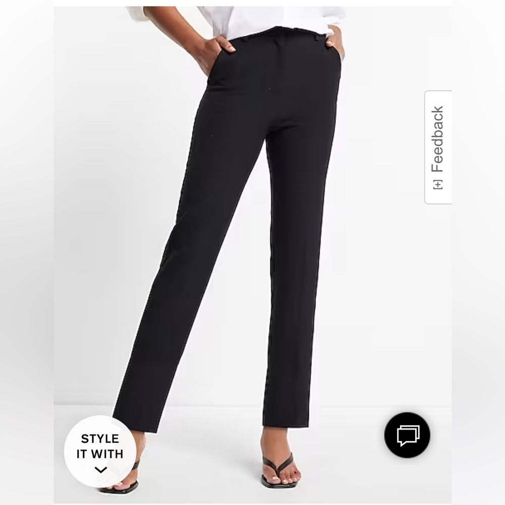 Express Editor Super High Waisted Straight Ankle Pant
